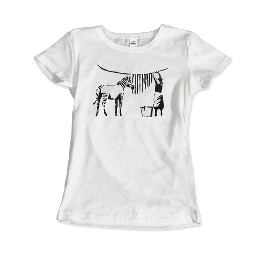 Banksy Zebra Stripes Artwork T-Shirt-8