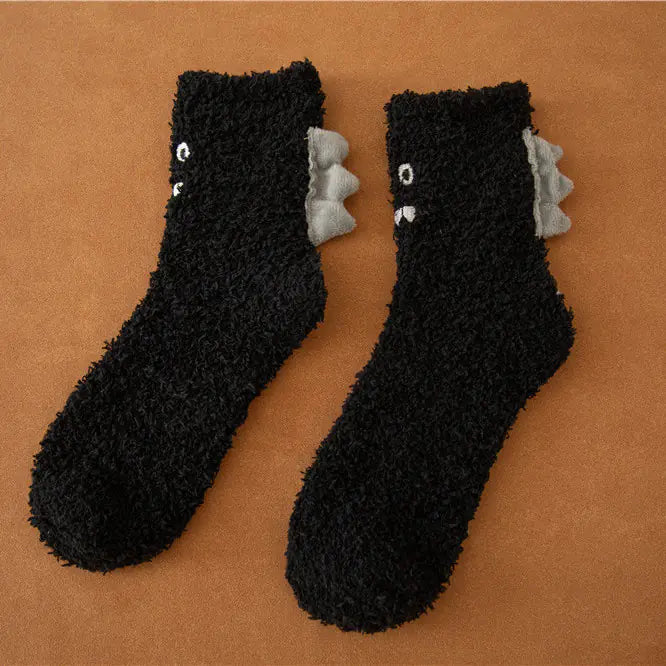 Women's Lint-free Cartoon Coral Fleece Socks