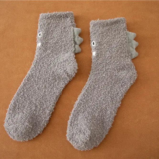 Women's Lint-free Cartoon Coral Fleece Socks