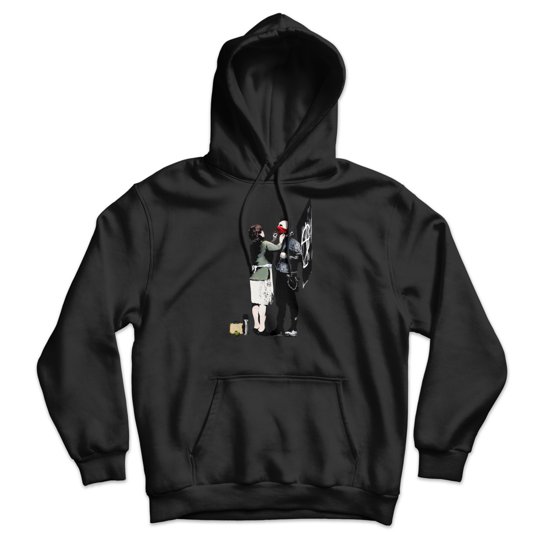 Banksy Anarchist Punk And His Mother Unisex Hoodie-3