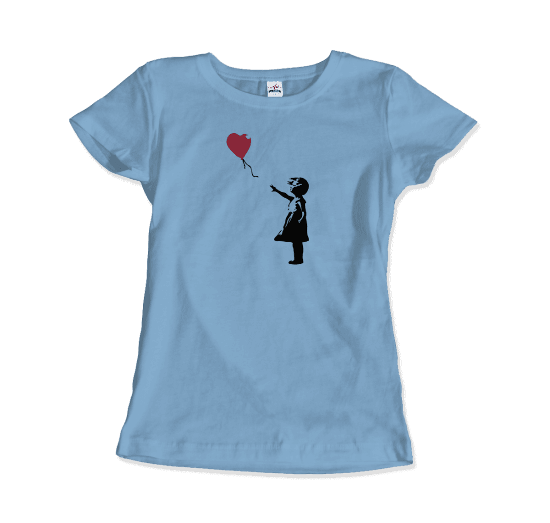 Banksy The Girl with a Red Balloon Artwork T-Shirt-6