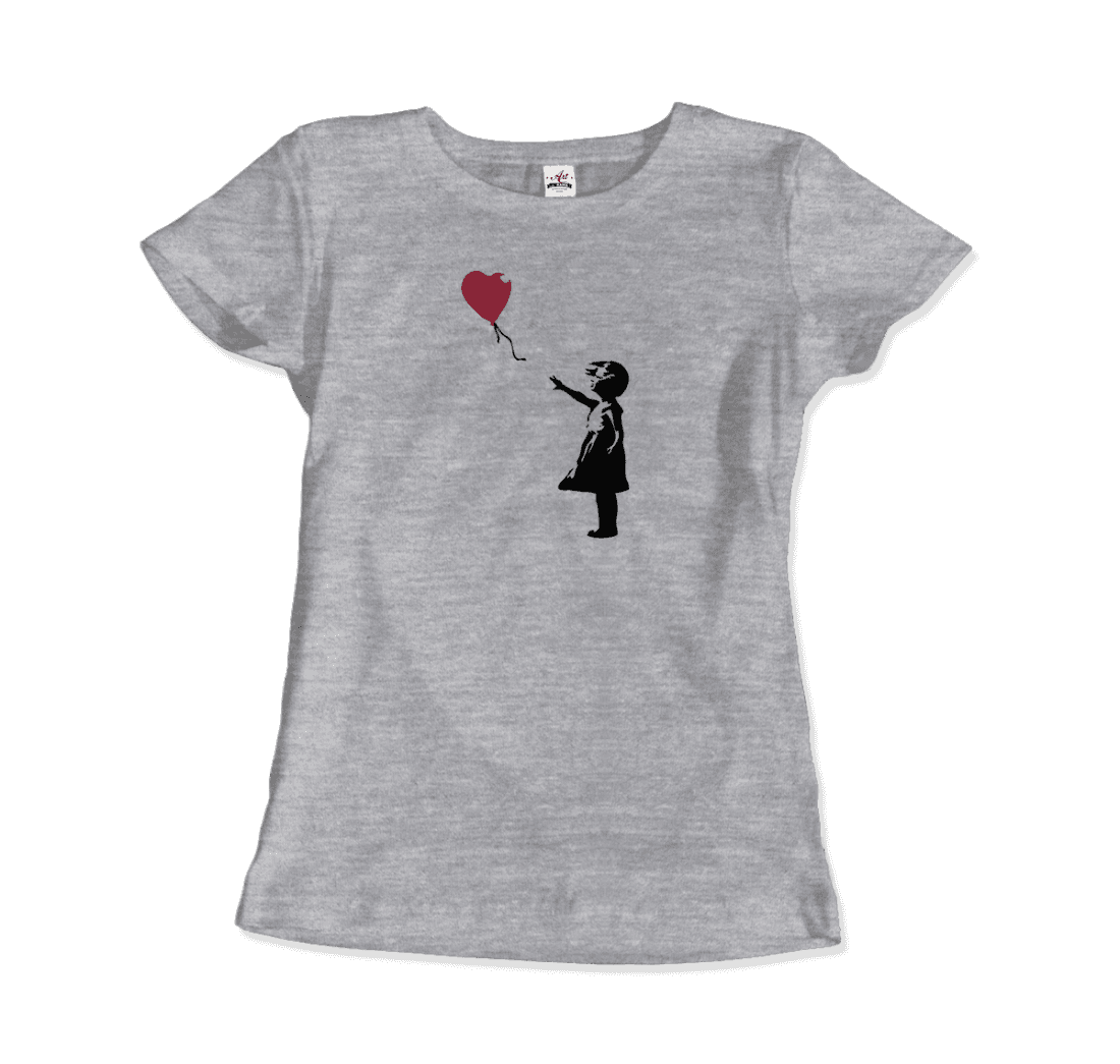 Banksy The Girl with a Red Balloon Artwork T-Shirt-5