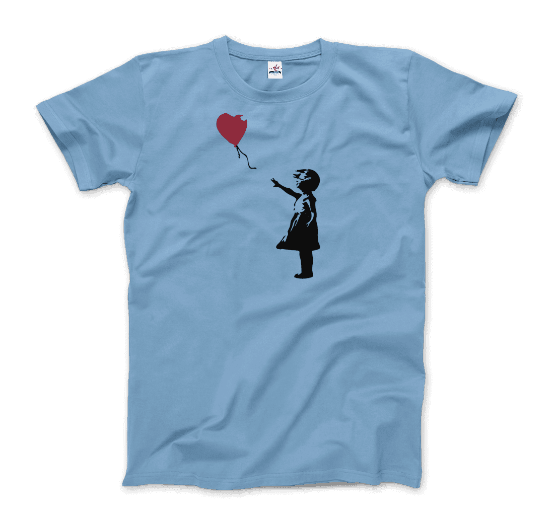 Banksy The Girl with a Red Balloon Artwork T-Shirt-7