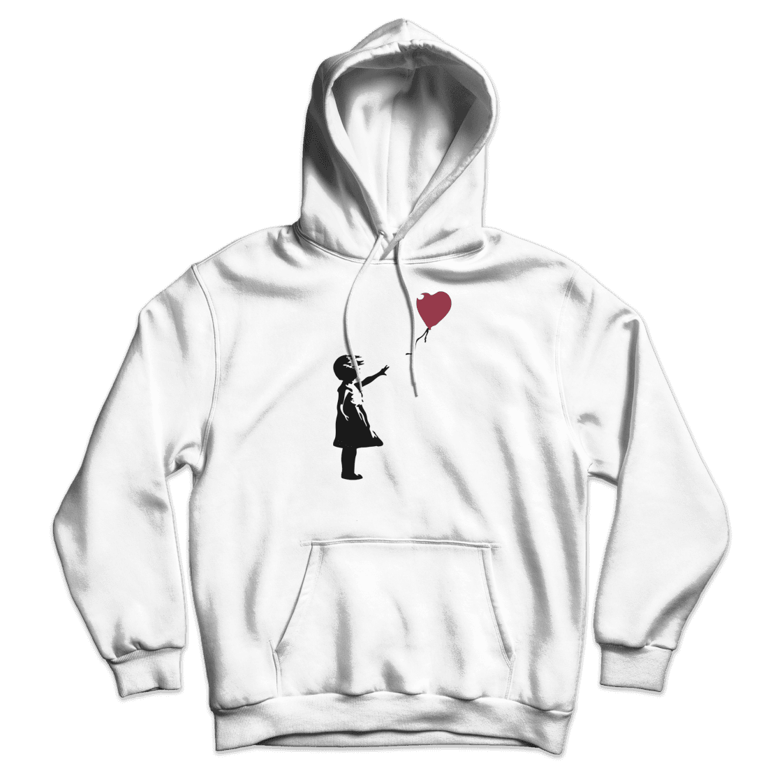 Banksy The Girl with a Red Balloon Artwork Unisex Hoodie-1