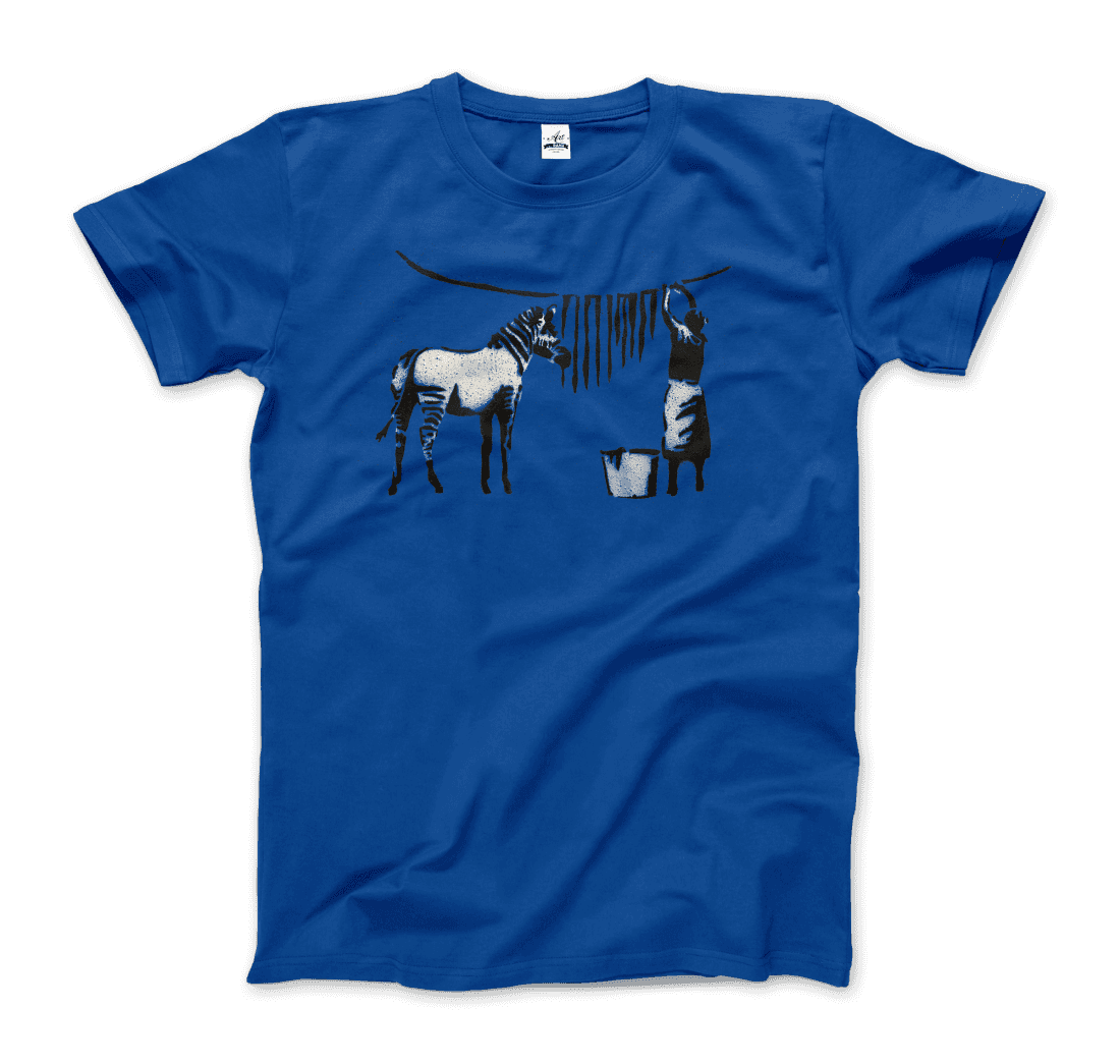 Banksy Zebra Stripes Artwork T-Shirt-7