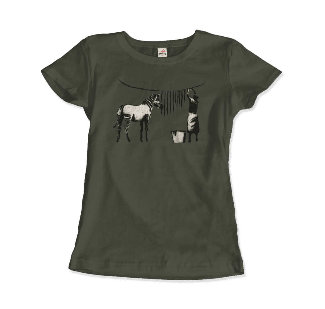 Banksy Zebra Stripes Artwork T-Shirt-9