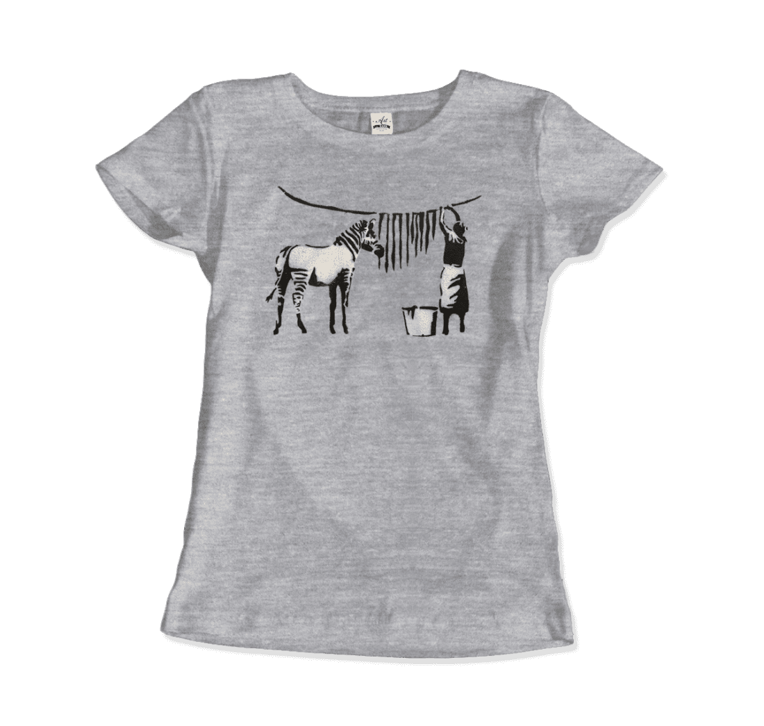 Banksy Zebra Stripes Artwork T-Shirt-2